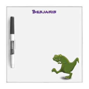 Funny T rex dinosaur cartoon humor Dry Erase Board