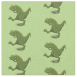 Funny T rex dinosaur cartoon humor Fabric