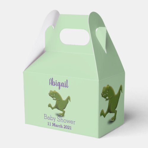 Funny T rex dinosaur cartoon humor Favor Boxes