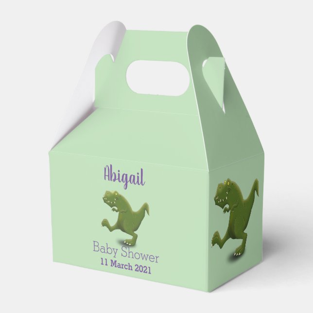 Funny T rex dinosaur cartoon humor Favor Boxes (Front Side)