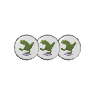 Funny T rex dinosaur cartoon humor Golf Ball Marker