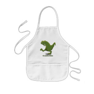Funny T rex dinosaur cartoon humor Kids' Apron