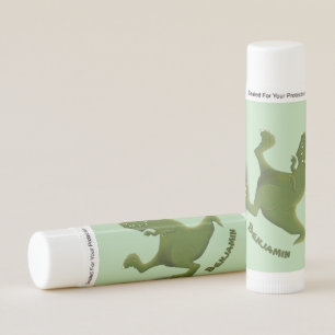 Funny T rex dinosaur cartoon humor Lip Balm