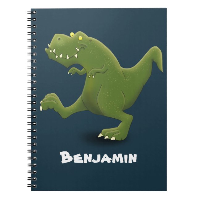 Funny T rex dinosaur cartoon humor Notebook (Front)