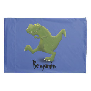 Funny T rex dinosaur cartoon humor Pillow Case