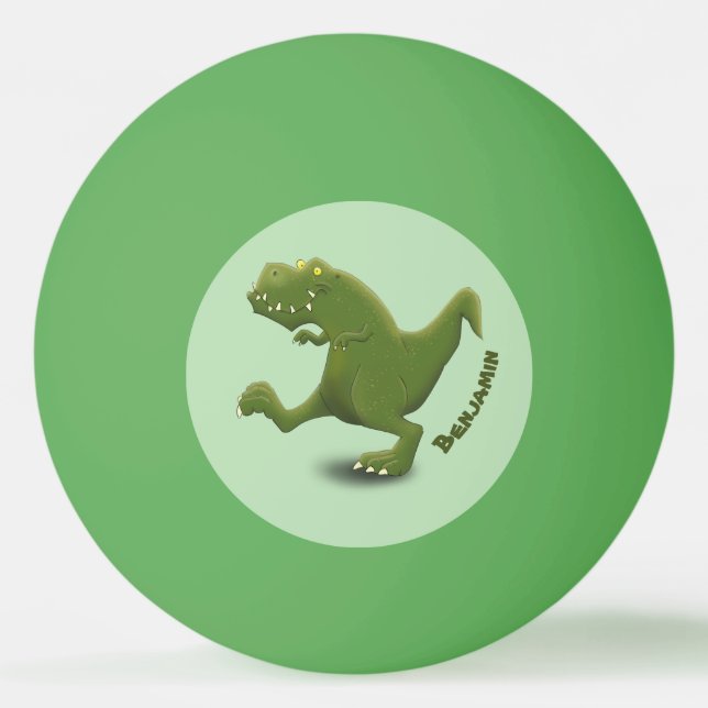 Funny T rex dinosaur cartoon humor Ping Pong Ball (Front)