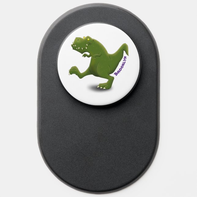 Funny T rex dinosaur cartoon humor PopSocket (Popsocket)