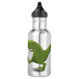 Funny T rex dinosaur cartoon humor Stainless Steel Water Bottle