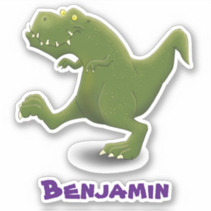 Funny T rex dinosaur cartoon humor Sticker