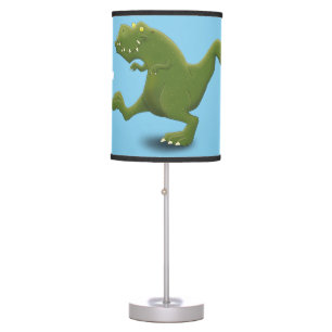 Funny T rex dinosaur cartoon humor Table Lamp