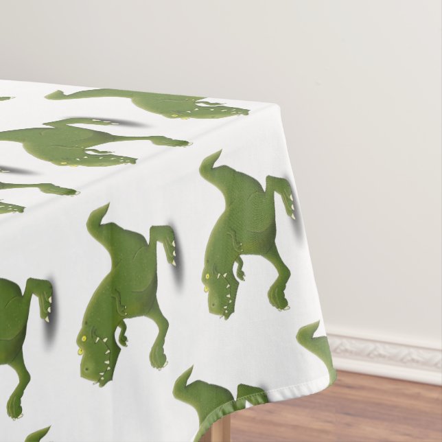 Funny T rex dinosaur cartoon humor Tablecloth (In Situ)