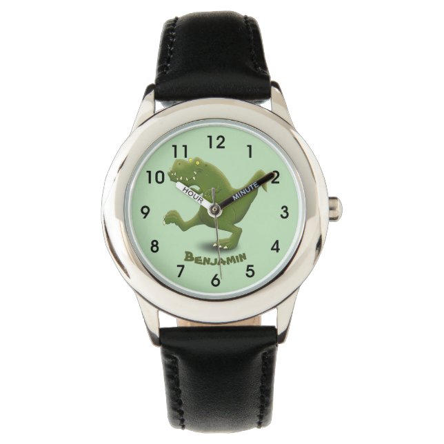 Funny T rex dinosaur cartoon humor Watch (Front)
