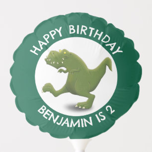 Funny t rex dinosaur cartoon personalized balloon