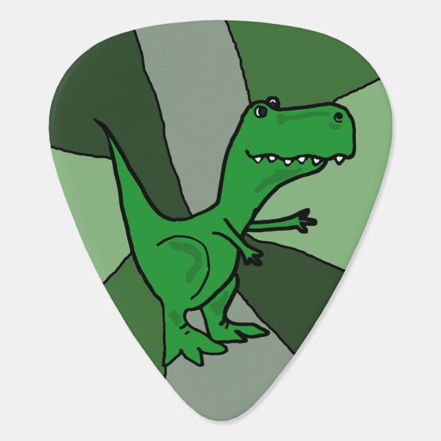Funny T-Rex Dinosaur Guitar Pick (Back)