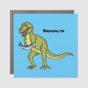 Funny T rex dinosaur illustration Car Magnet