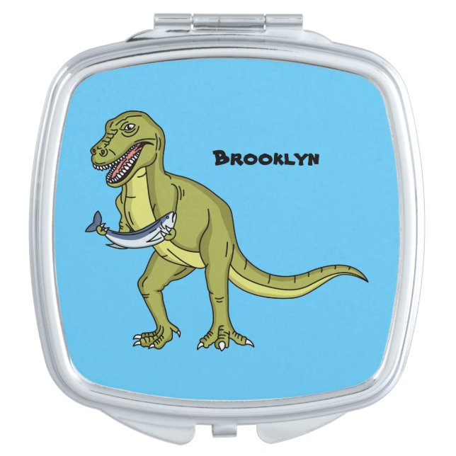 Funny T rex dinosaur illustration  Compact Mirror (Front)