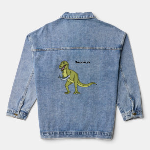 Funny T rex dinosaur illustration Denim Jacket
