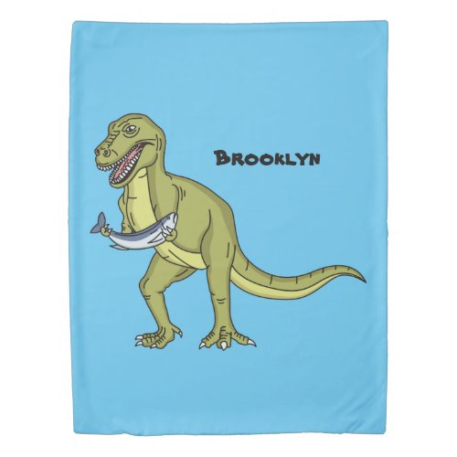 Funny T rex dinosaur illustration Duvet Cover