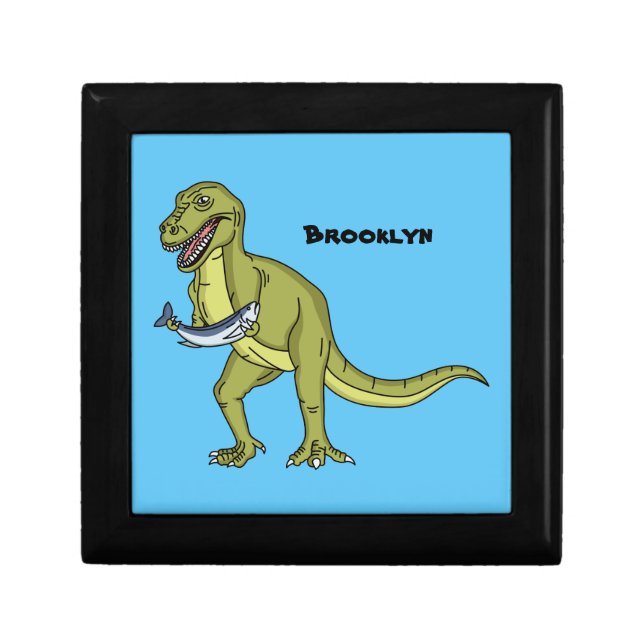 Funny T rex dinosaur illustration Gift Box (Front)