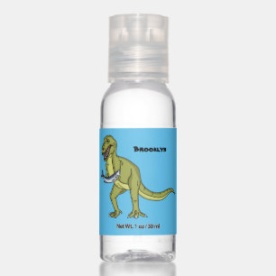 Funny T rex dinosaur illustration Hand Sanitizer