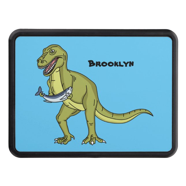Funny T rex dinosaur illustration Hitch Cover (Front)