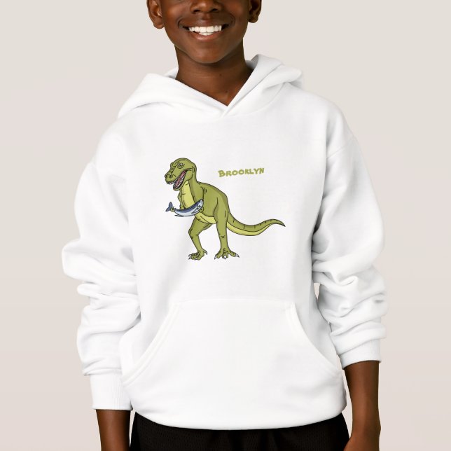 Funny T rex dinosaur illustration  Hoodie (Front)