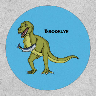 Funny T rex dinosaur illustration  Patch