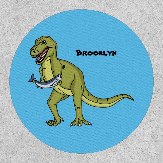 Funny T rex dinosaur illustration  Patch (Front)
