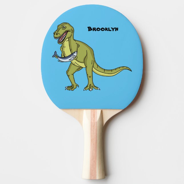 Funny T rex dinosaur illustration Ping Pong Paddle (Front)