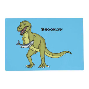 Funny T rex dinosaur illustration Placemat