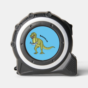 Funny T rex dinosaur illustration Tape Measure