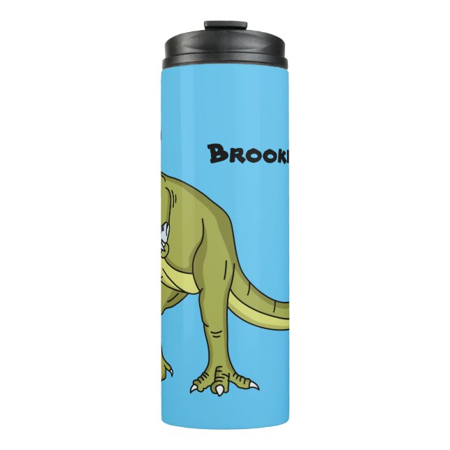 Funny T rex dinosaur illustration  Thermal Tumbler (Front)
