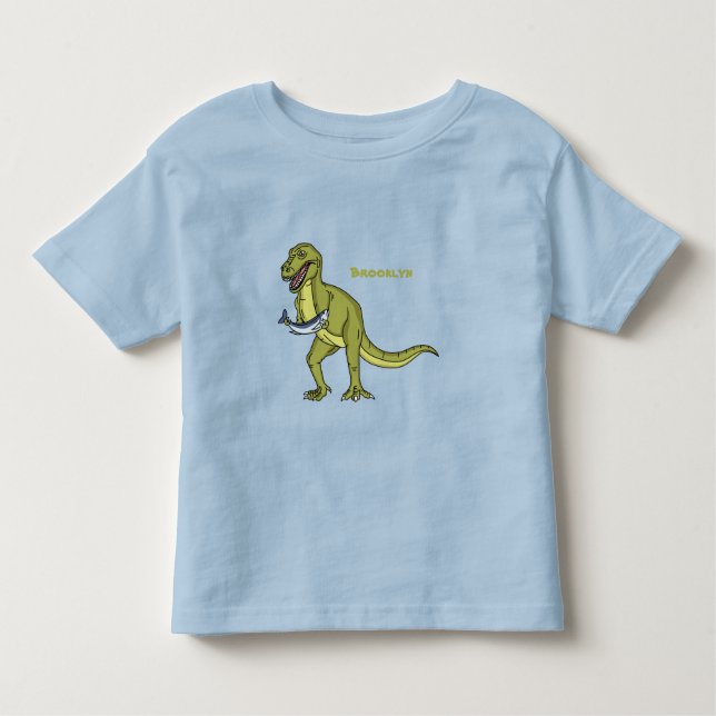 Funny T rex dinosaur illustration  Toddler T-shirt (Front)