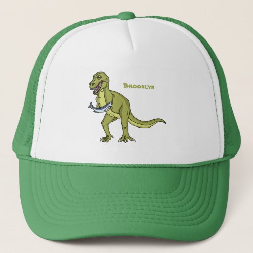 Funny T rex dinosaur illustration Trucker Hat