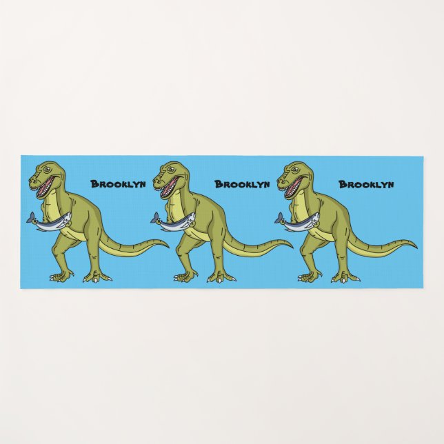 Funny T rex dinosaur illustration  Yoga Mat (Front (Horizontal))