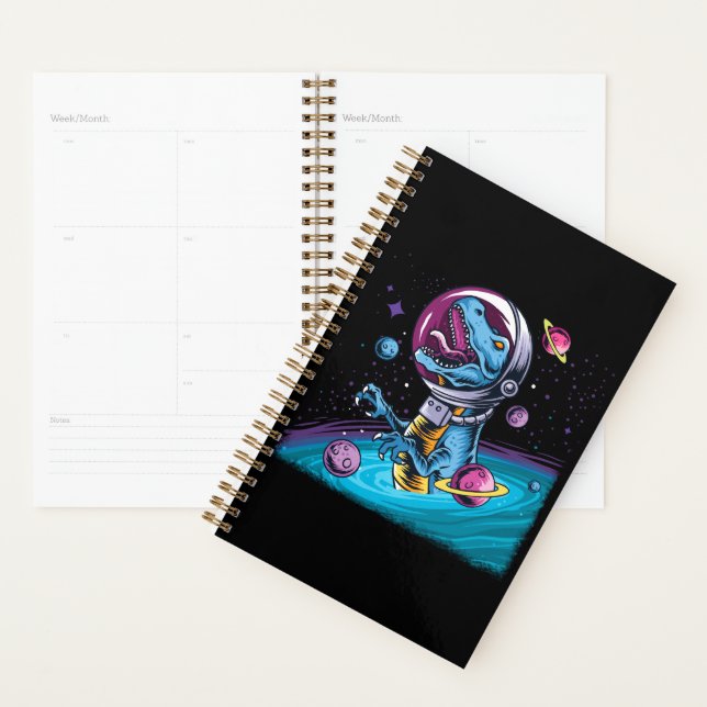 Funny T-Rex Dinosaur in Space Planner (Display)