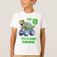 Funny T rex dinosaur monster truck