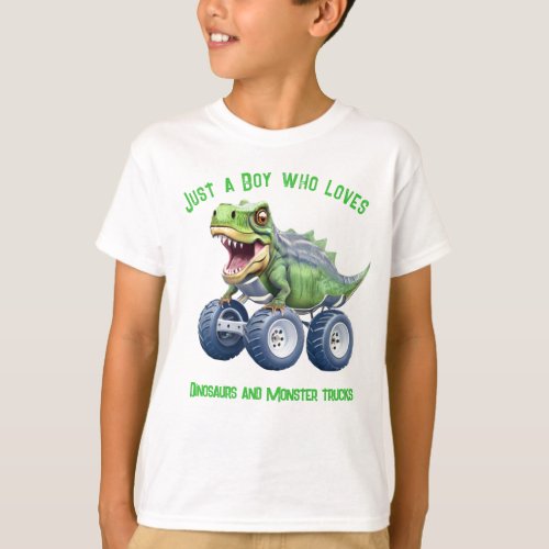 Funny T rex dinosaur monster truck T_Shirt