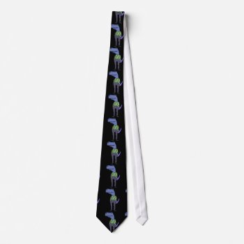Funny T-rex Dinosaur Wearing Suspenders Neck Tie by naturesmiles at Zazzle