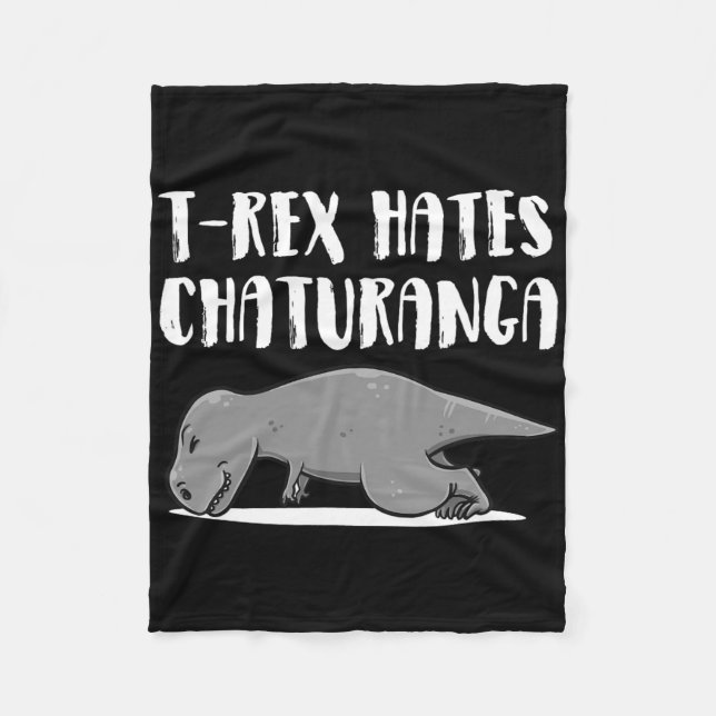 Funny T-rex Dinosaur Yoga Apparel Perfect Present  Fleece Blanket (Front)