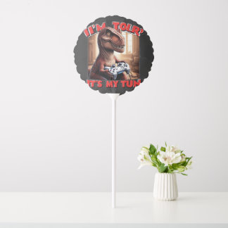 Funny T-Rex Gamer Quote Design Balloon