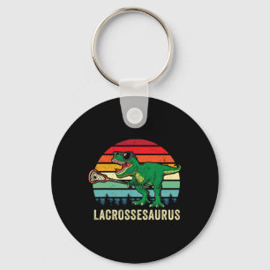 Funny T Rex Lacrosse Dinosaur Lax Boys Lacrosse Te Keychain