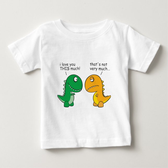 funny-T-Rex-little-arms-cartoon Baby T-Shirt (Front)