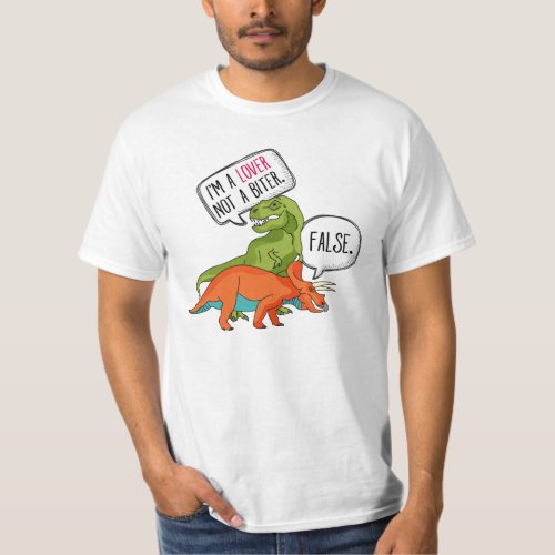 Funny T-Rex Shirt Dinosaur Triceratops I'M A Lover