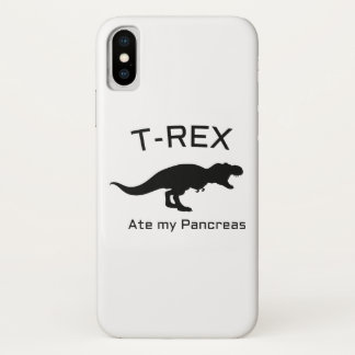 Funny T-Rex Type 1 Diabetes Funny T1D Diabetic iPhone X Case