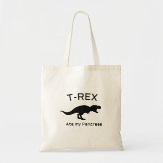 Funny T-Rex Type 1 Diabetes Funny T1D Diabetic Tote Bag