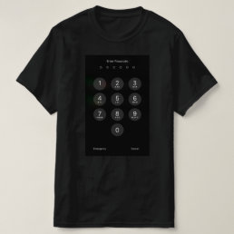 Funny T-Shirt Enter Password iPhone Screen