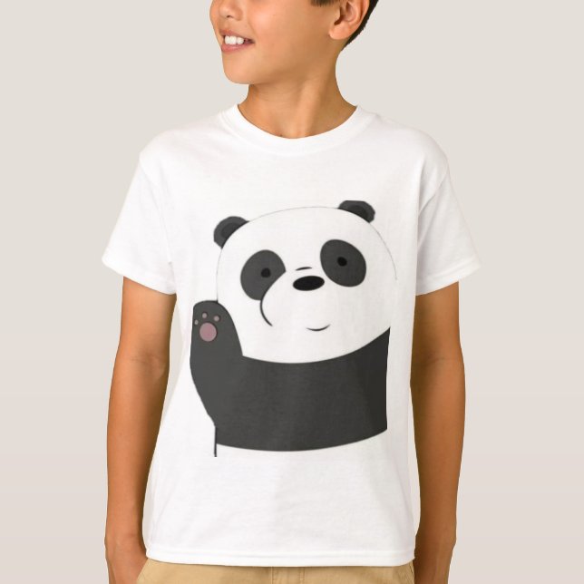 Funny T-shirt  for  boys and kids PANDA (Front)