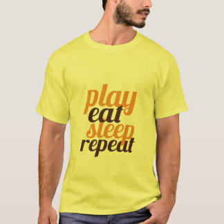 Funny T-shirt For Gamers Play Eat Sleep Repeat