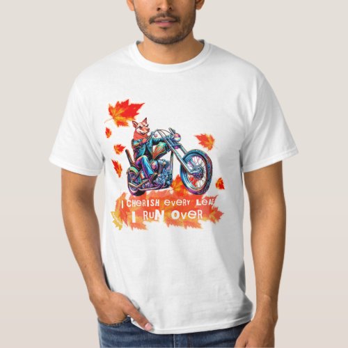 Funny t shirt for men motorbike leaves